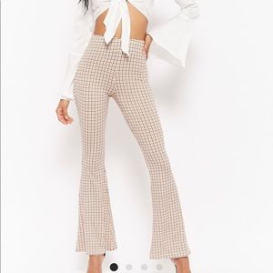 Forever21 gingham flare pants